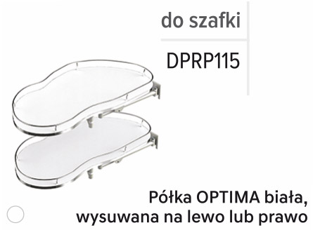 Półka narożna Optima do szafki DPRP115