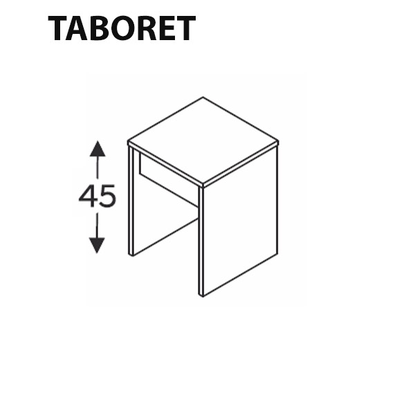 Taboret 34×34 – 7 kolorów