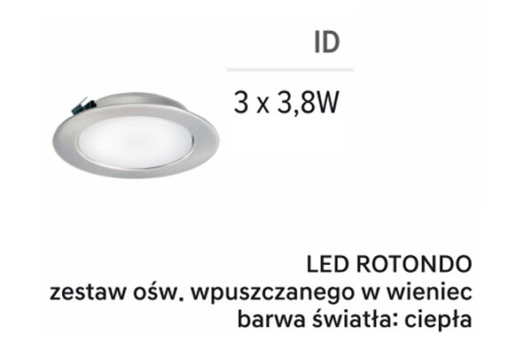Zestaw oświetleniowy Rotondo 3×3,8W